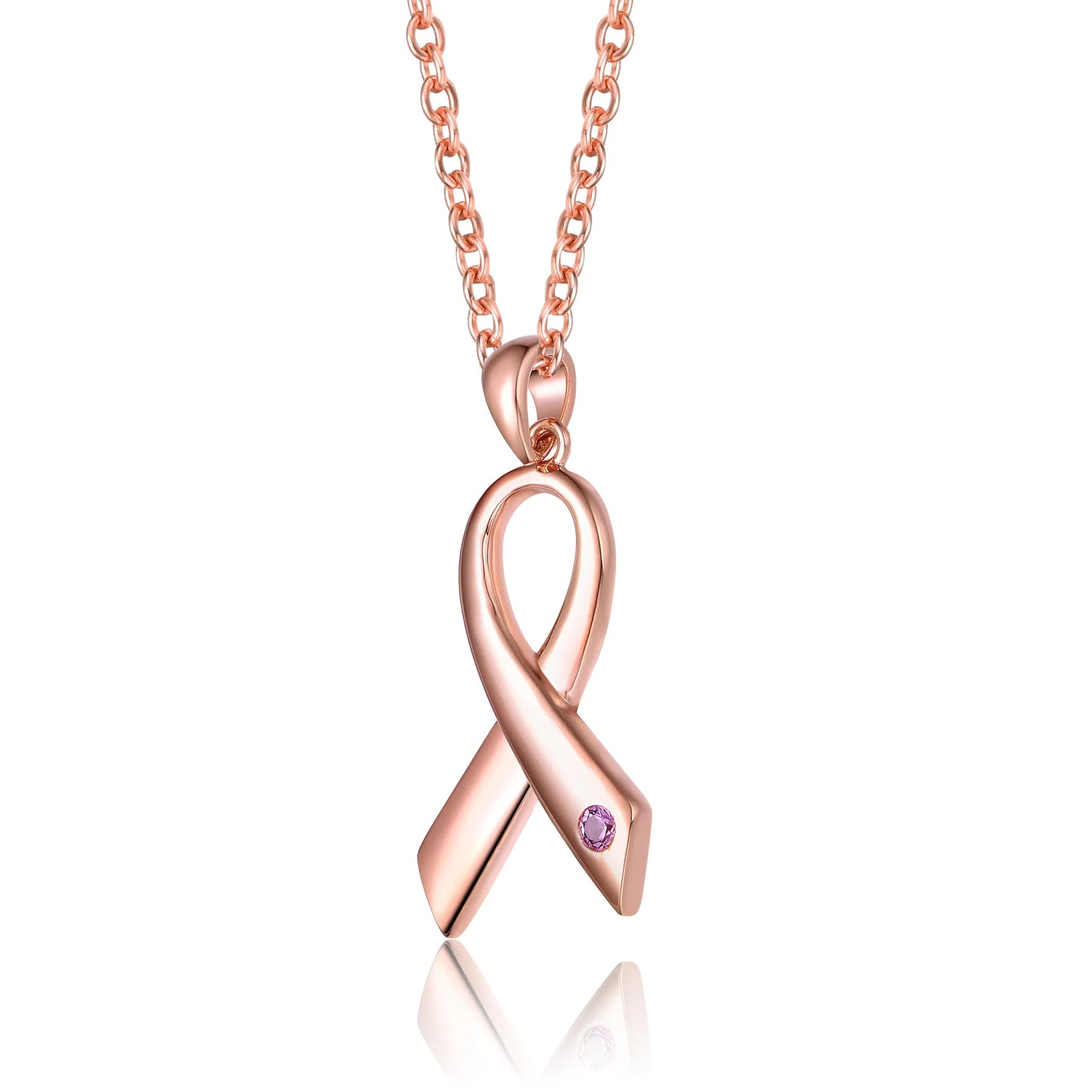 Collette Z Sterling Silver Rose Gold Plated Loop Necklace