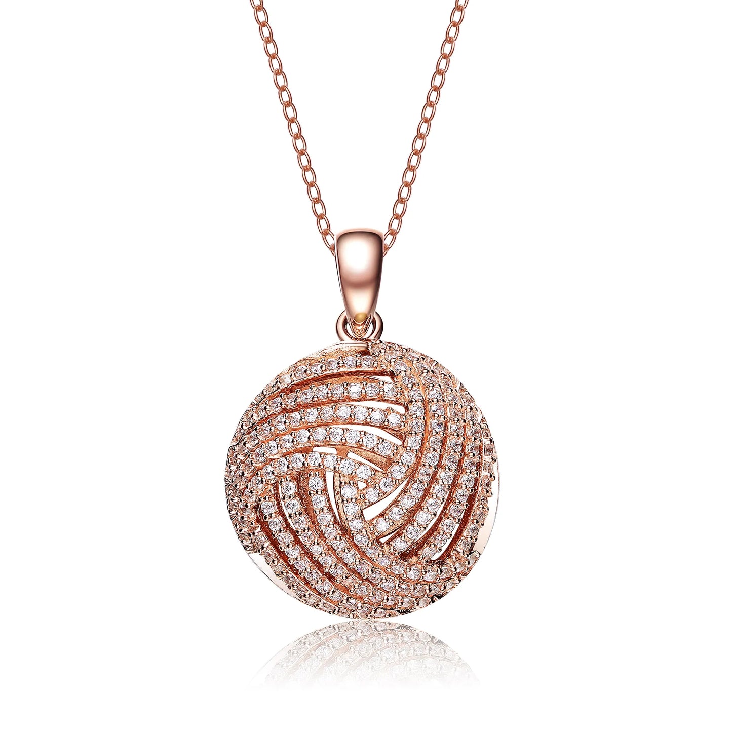 Collette Z Rose Goldplated Sterling Silver Cubic Zirconia Round Necklace