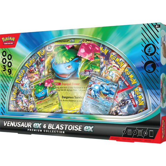 Pokémon Trading Card Game: Venusaur ex and Blastoise ex Premium Collection