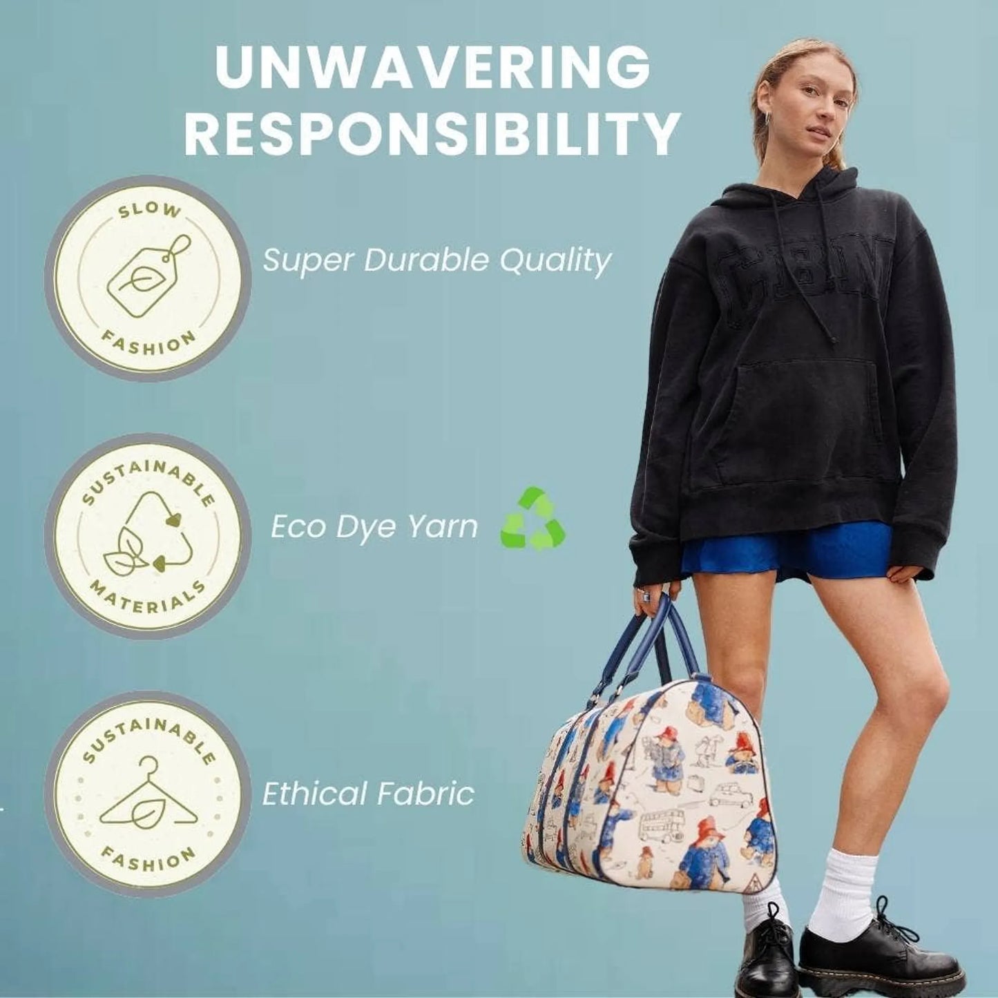 Paddington Bear Big Holdall/Duffel Weekender Bag