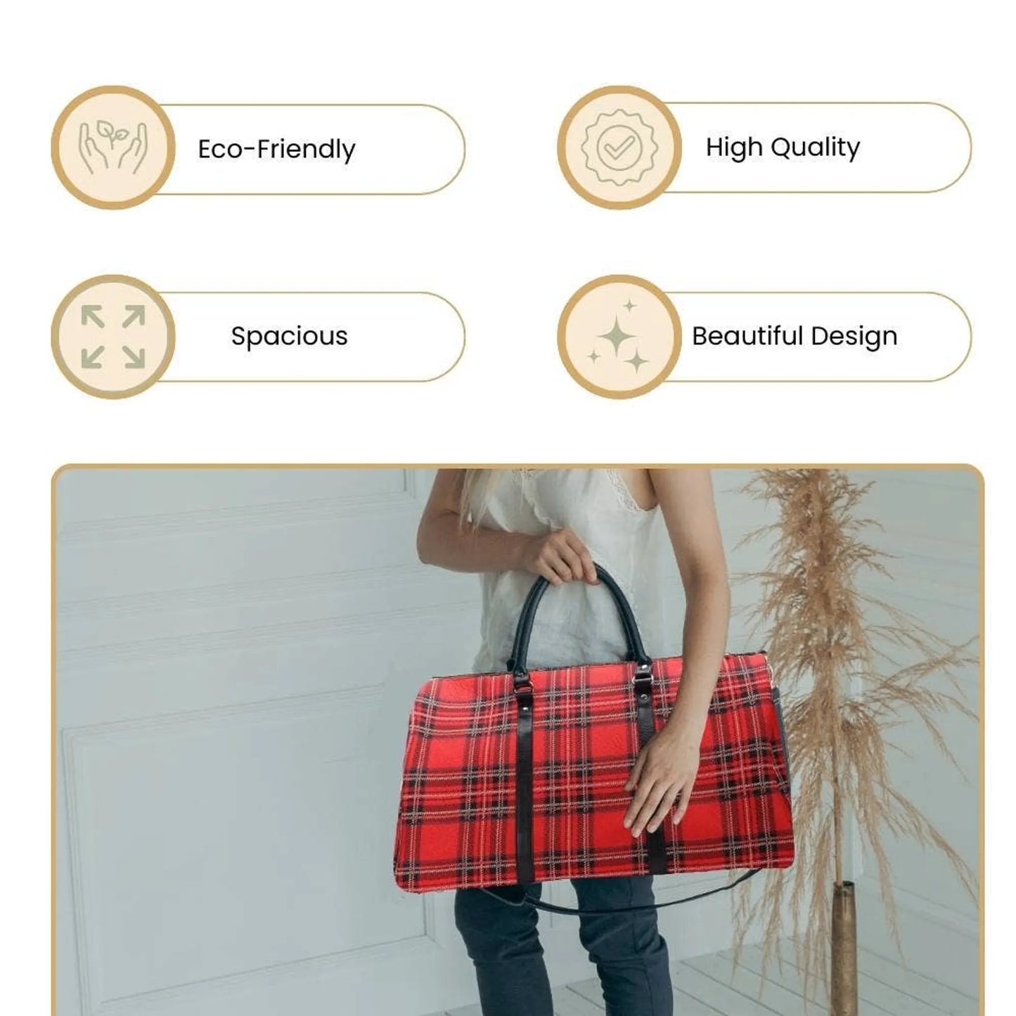 Royal Stewart Tartan Women's Weekender Duffel Bag
