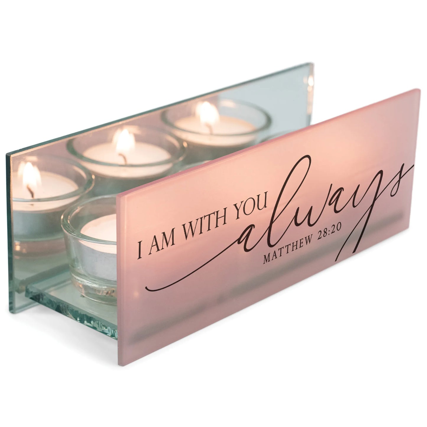 Tealight I Am With You Matt.28:20 Blush