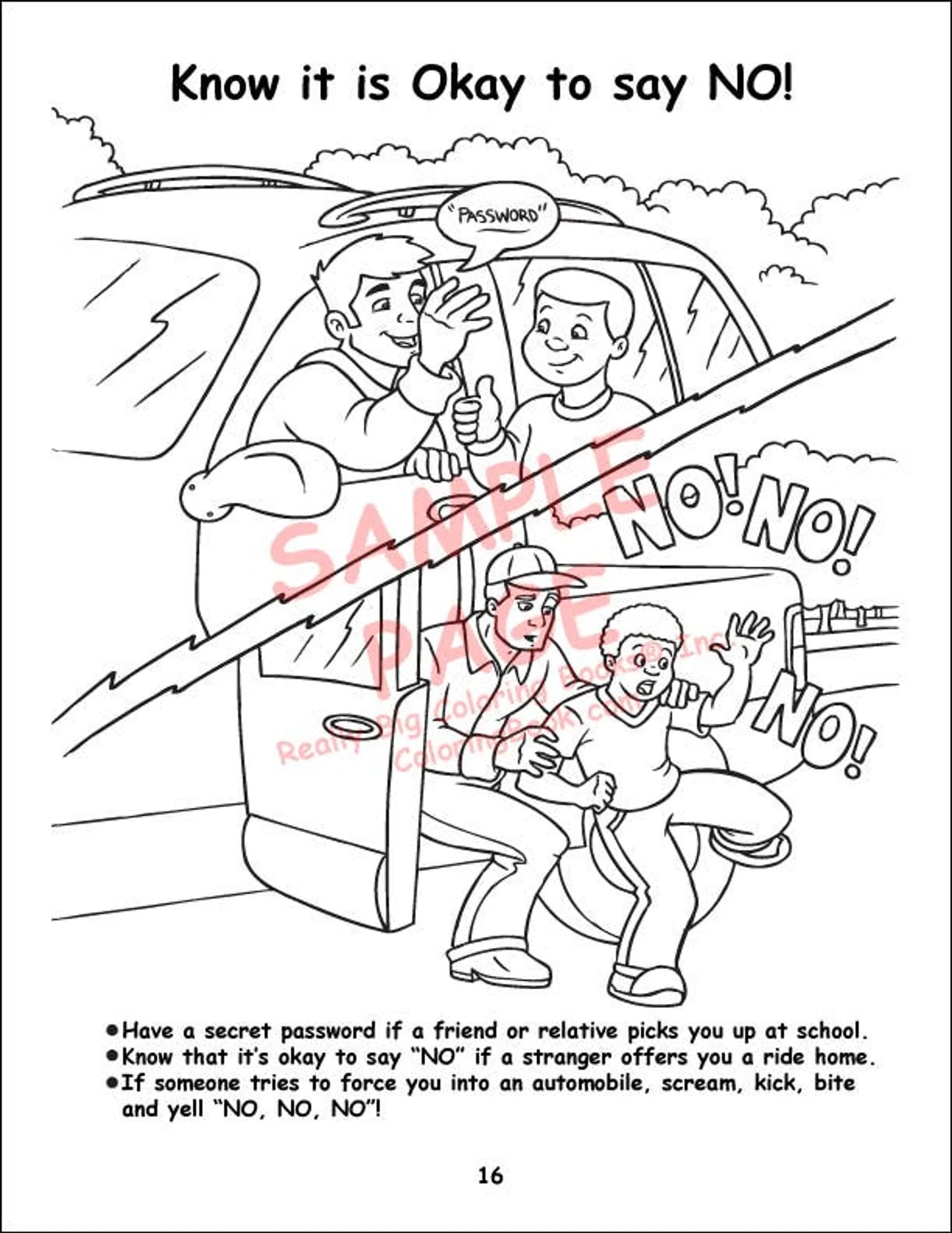 Child Safety Coloring Book