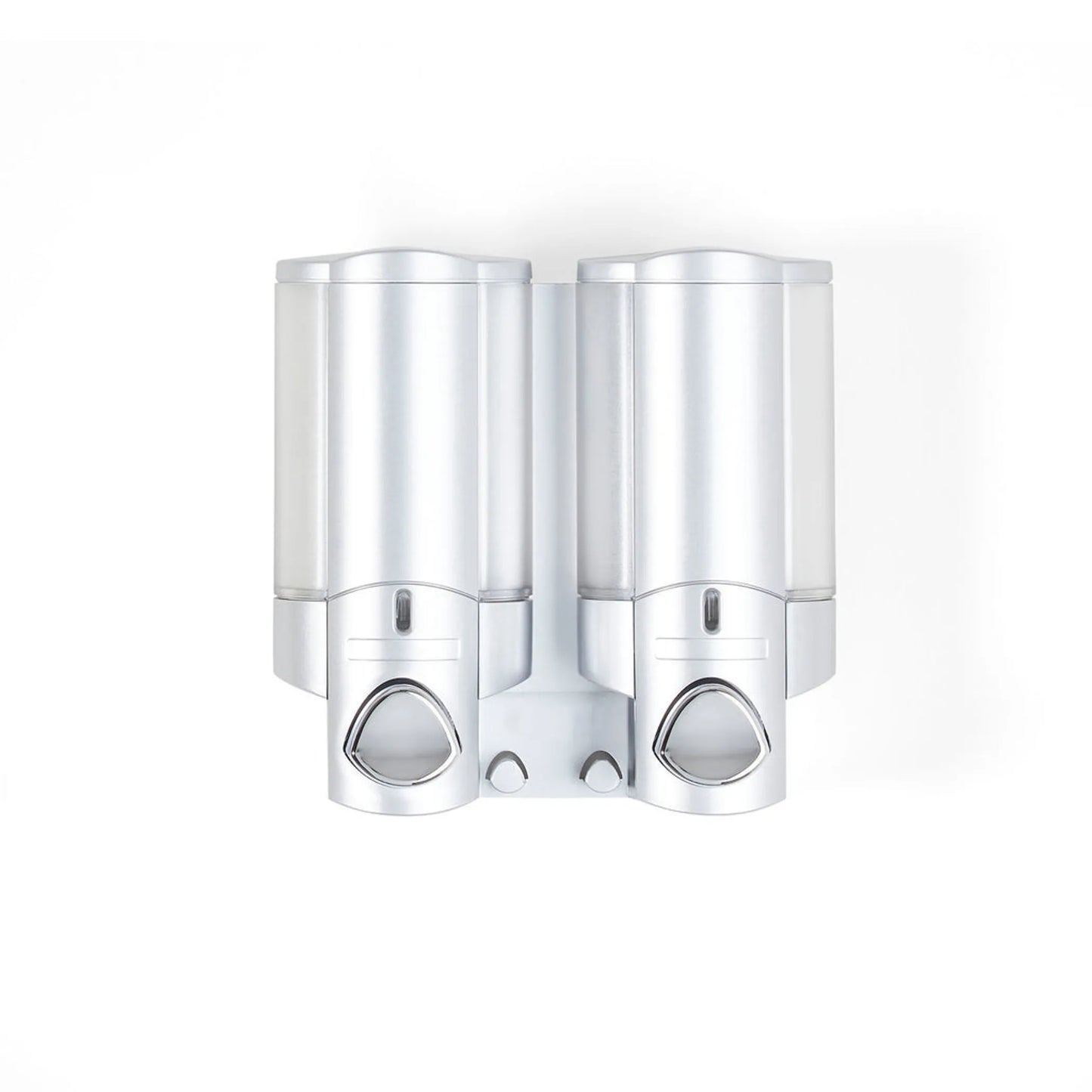 Gray Heavy Duty Plastic Two Chamber Wall Mount Soap Dispenser