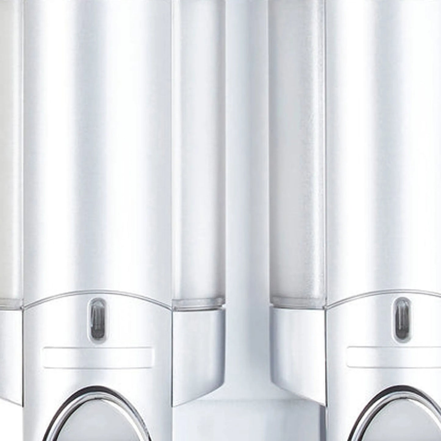 Gray Heavy Duty Plastic Two Chamber Wall Mount Soap Dispenser