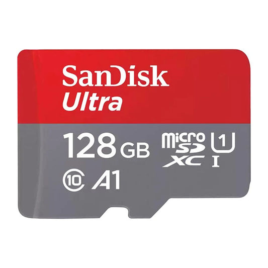 SanDisk Ultra microSDHC Memory Card, 128GB, 140MB/s, C10, UHS, U1, A1, Card with Adapter