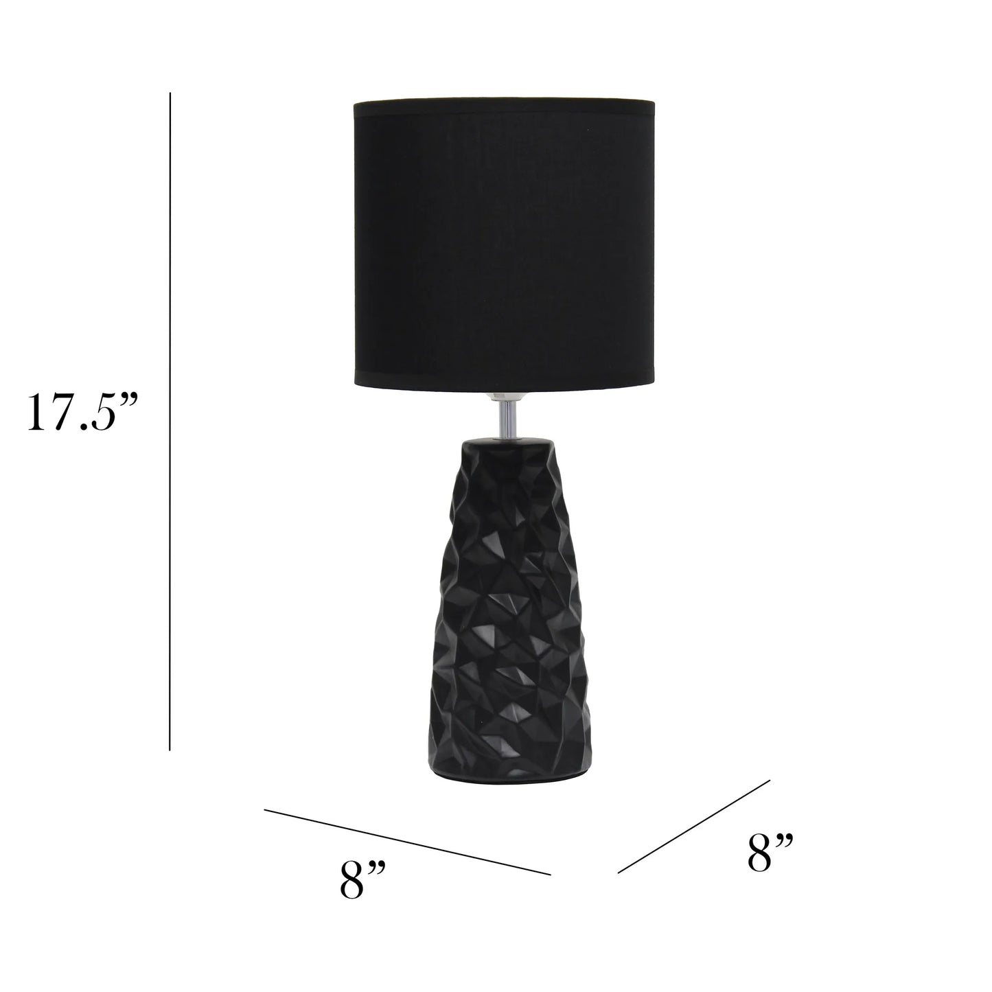 Simple Designs Sculpted Ceramic Table Lamp