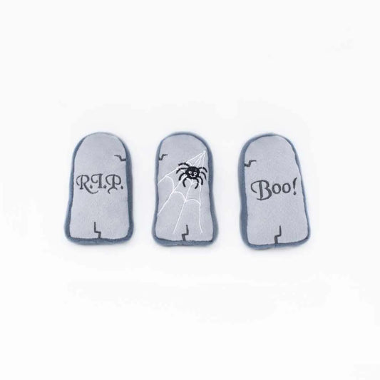 ZippyPaws Halloween Miniz 3Pack Tombstones