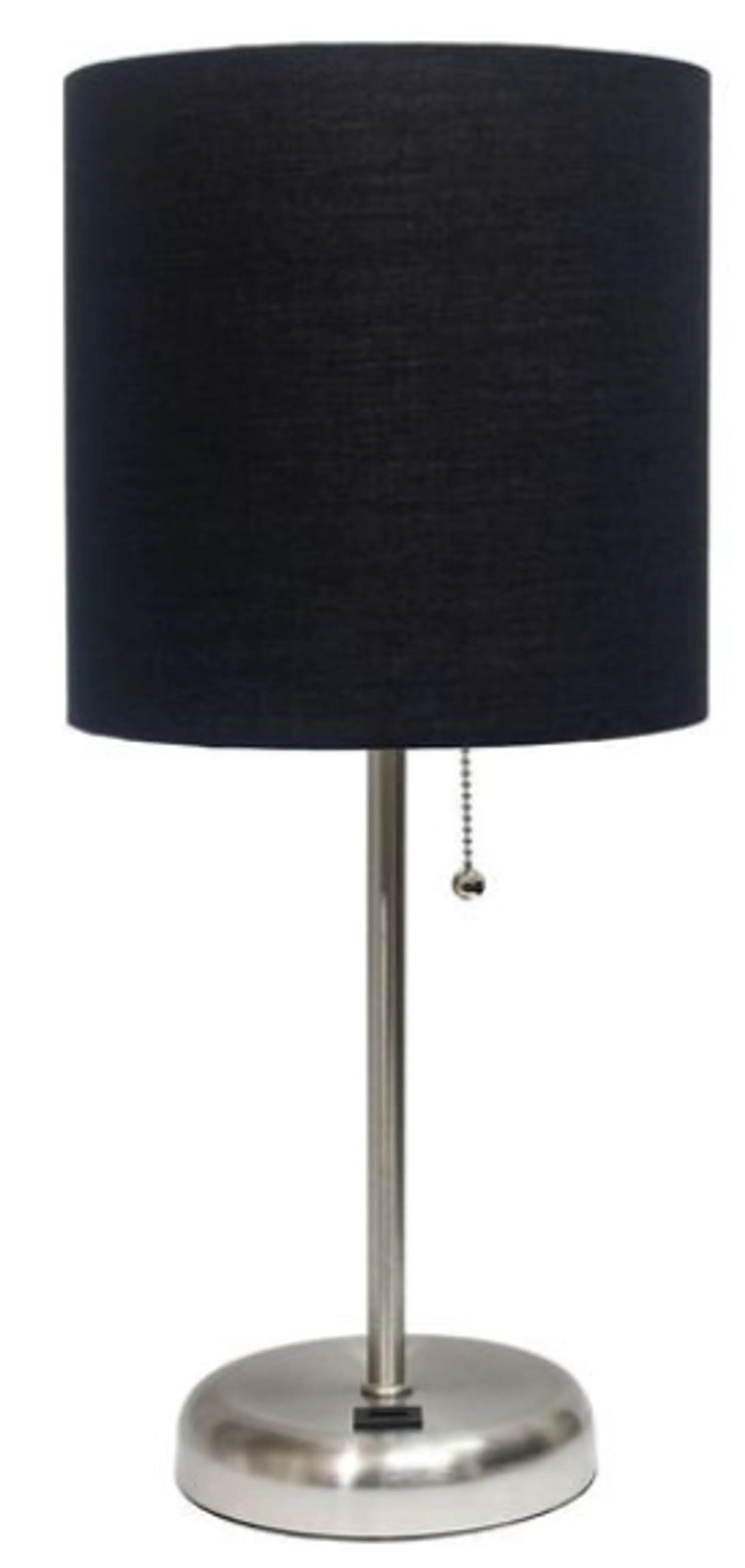 LimeLights Stick Lamp with USB charging port and Fabric Shade