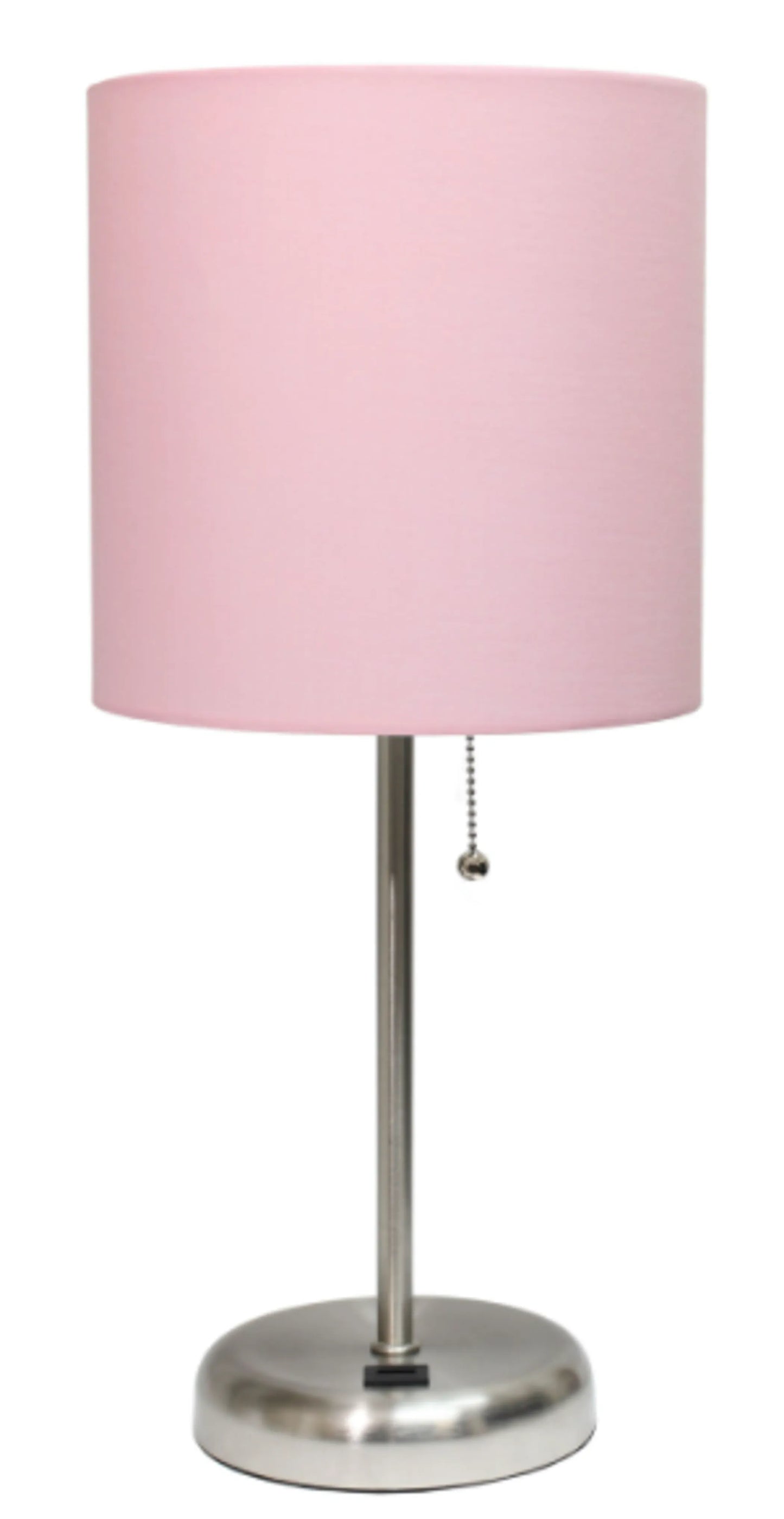 LimeLights Stick Lamp with USB charging port and Fabric Shade
