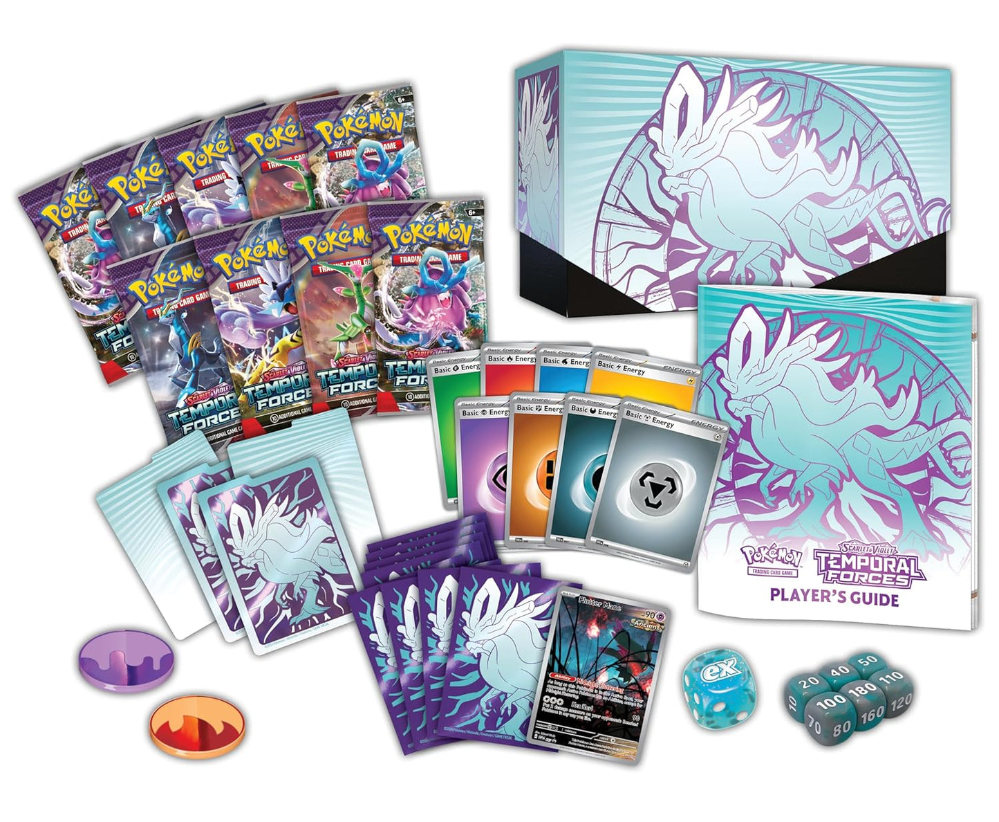 Pokémon TCG: carlet and Violet: Temporal Forces: Elite Trainer Box: Walking Wake