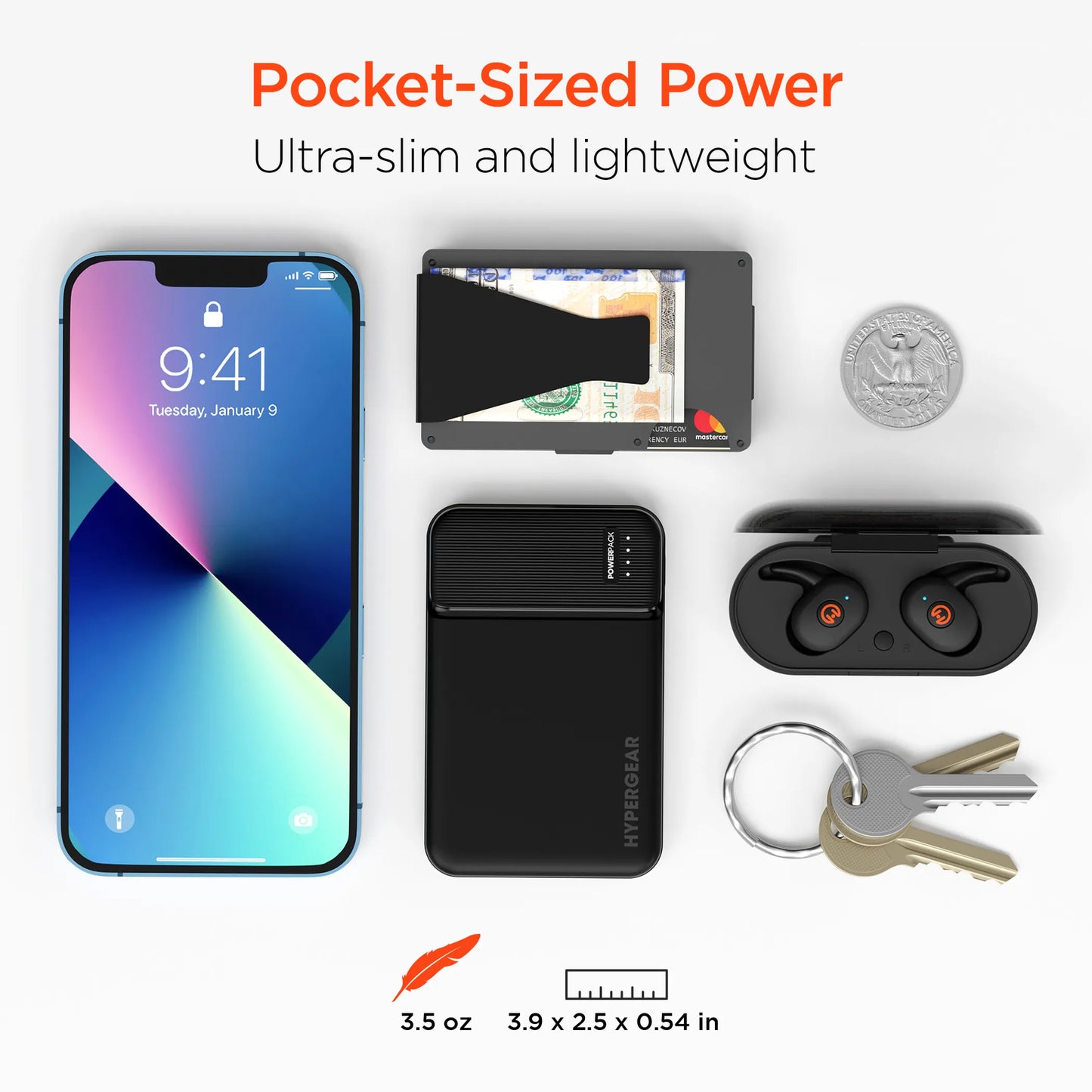 HyperGear 5,000mAh | Power Pack mini Fast Charge Power Bank with 20W USB-C PD