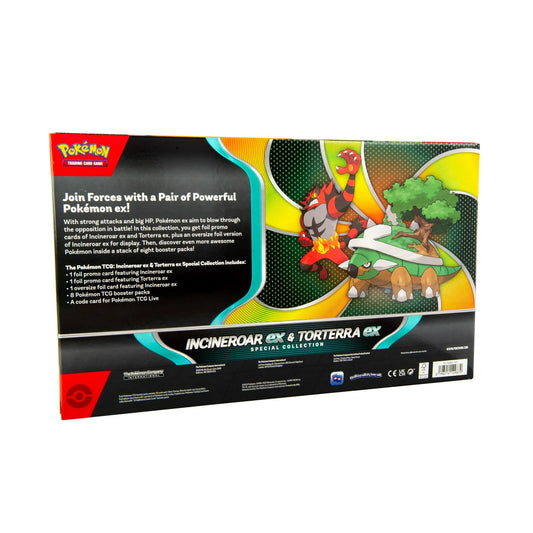 Pokémon Trading Card Game Incineroar ex and Torterra ex Special Collection Box