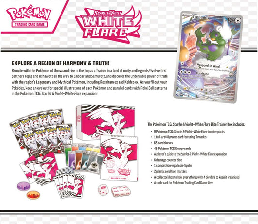 Pokémon Trading Cards Scarlet & Violet 10.5 White Flare Elite Trainer Box