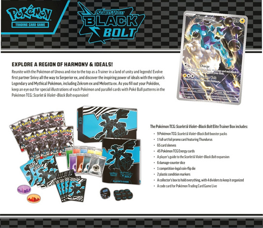 Pokémon Trading Card Games Scarlet & Violet 10.5 Black Bolt Elite Trainer Box