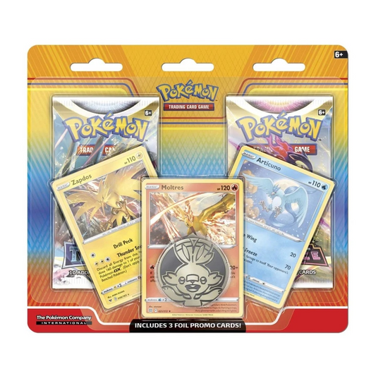 Pokémon TCG Legendary Birds Blister Pack – Articuno, Zapdos & Moltres Foil Trio