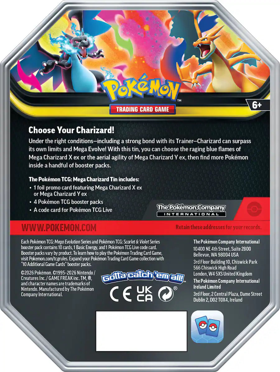 Pokémon - Mega Charizard Tin - Styles May Vary