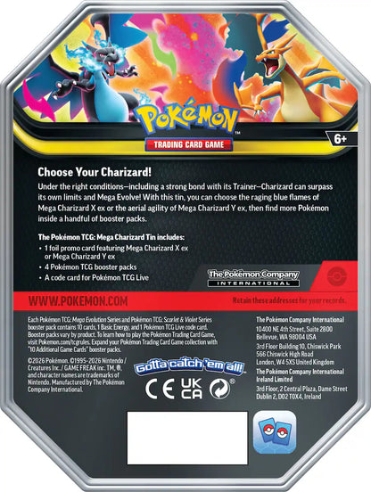 Pokémon - Mega Charizard Tin - Styles May Vary