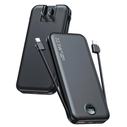 Power House 3-in-1 Fast And Foldable Wireless Power Bank With AC Plug