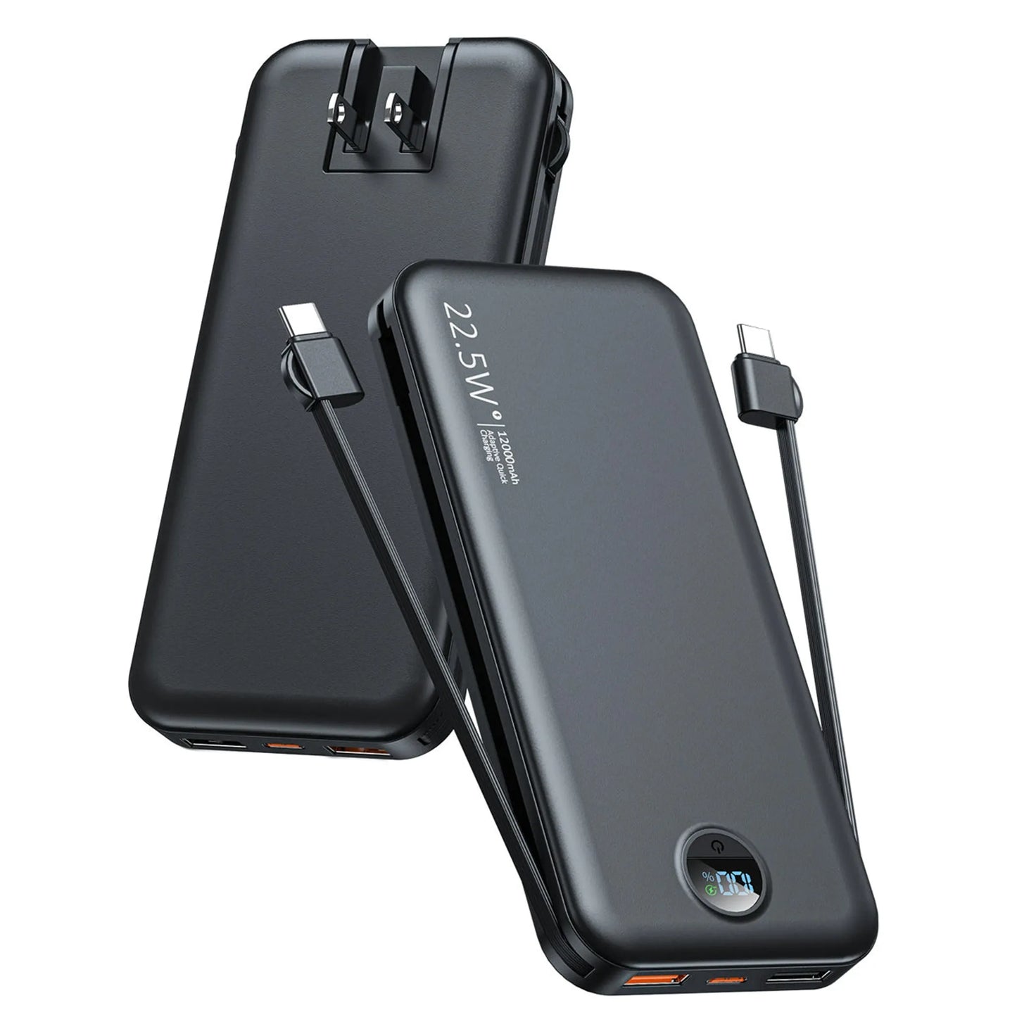 Power House 3-in-1 Fast And Foldable Wireless Power Bank With AC Plug