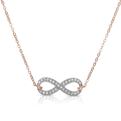 Collette Z Rose Goldplated Sterling Silver Cubic Zirconia Infinity Necklace