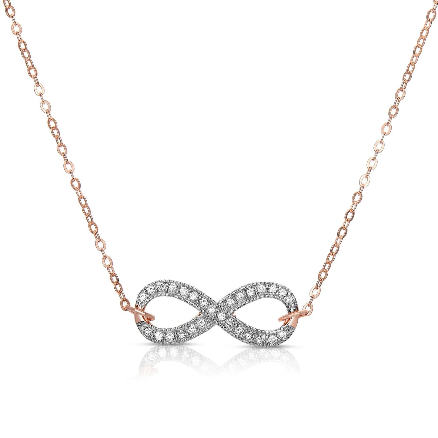 Collette Z Rose Goldplated Sterling Silver Cubic Zirconia Infinity Necklace