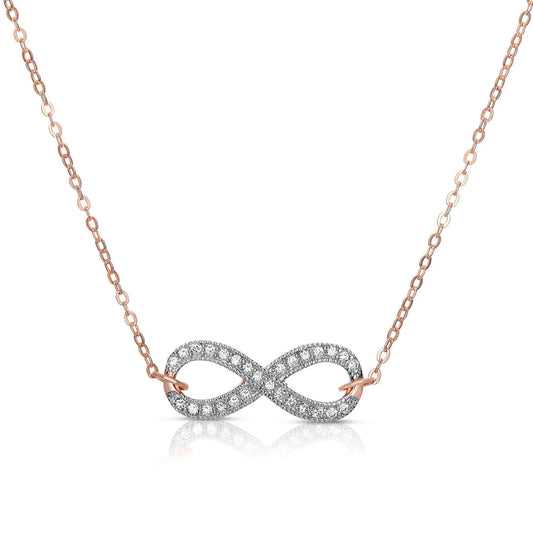 Collette Z Rose Goldplated Sterling Silver Cubic Zirconia Infinity Necklace