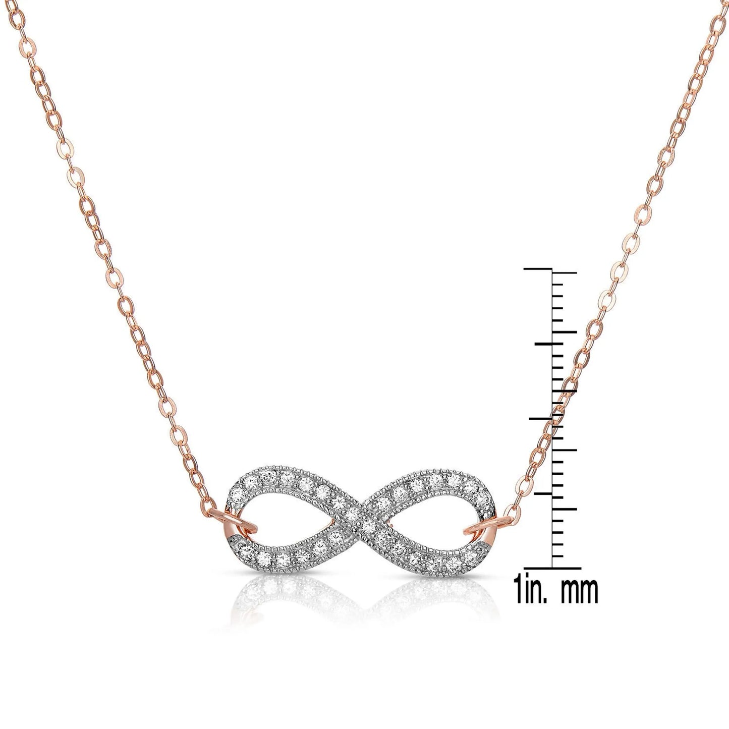 Collette Z Rose Goldplated Sterling Silver Cubic Zirconia Infinity Necklace