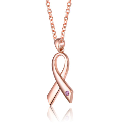 Collette Z Sterling Silver Rose Gold Plated Loop Necklace