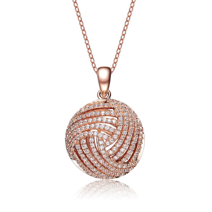 Collette Z Rose Goldplated Sterling Silver Cubic Zirconia Round Necklace