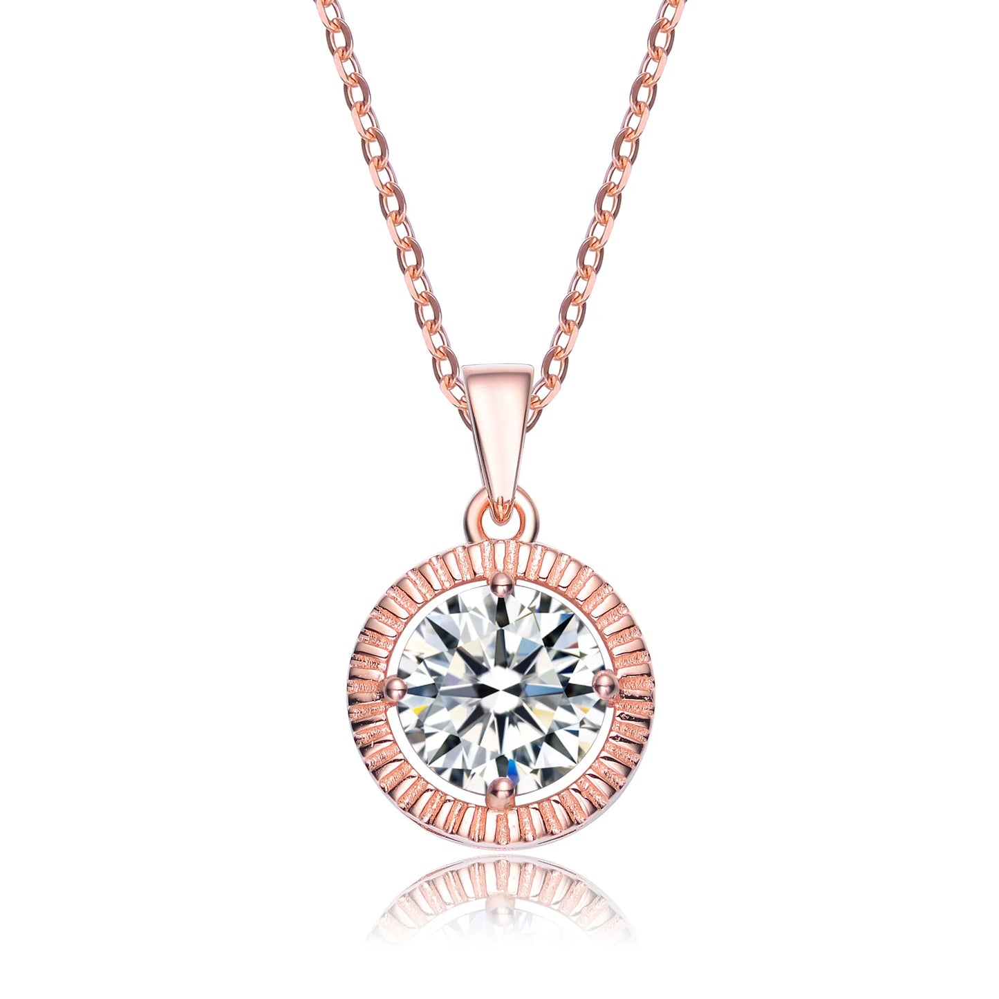 Collette Z Rose Goldplated Sterling Silver Cubic Zirconia Round Necklace