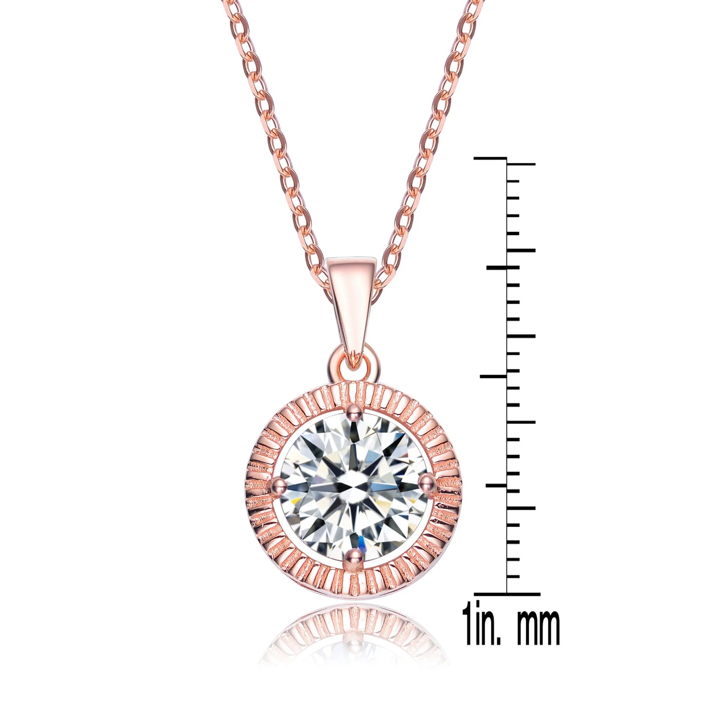 Collette Z Rose Goldplated Sterling Silver Cubic Zirconia Round Necklace