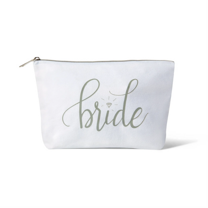 Bride/Bridesmaid Makeup Bag in Canvas