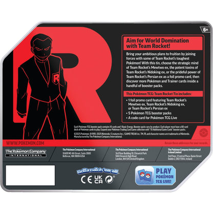 Pokémon Trading Card Game: Team Rocket Tin (Styles May Vary)