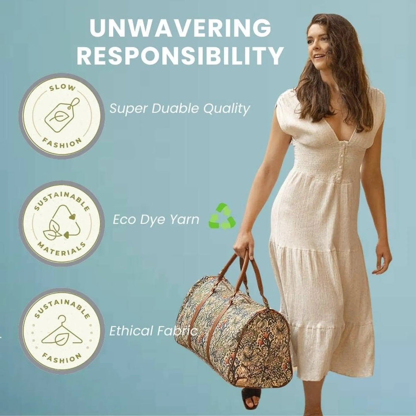 BHOLD-GLILY  William Morris Golden Lily Big Holdall/Duffel Bag