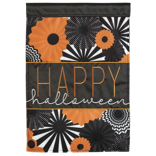 Happy Halloween Double Applique Plus Garden Flag