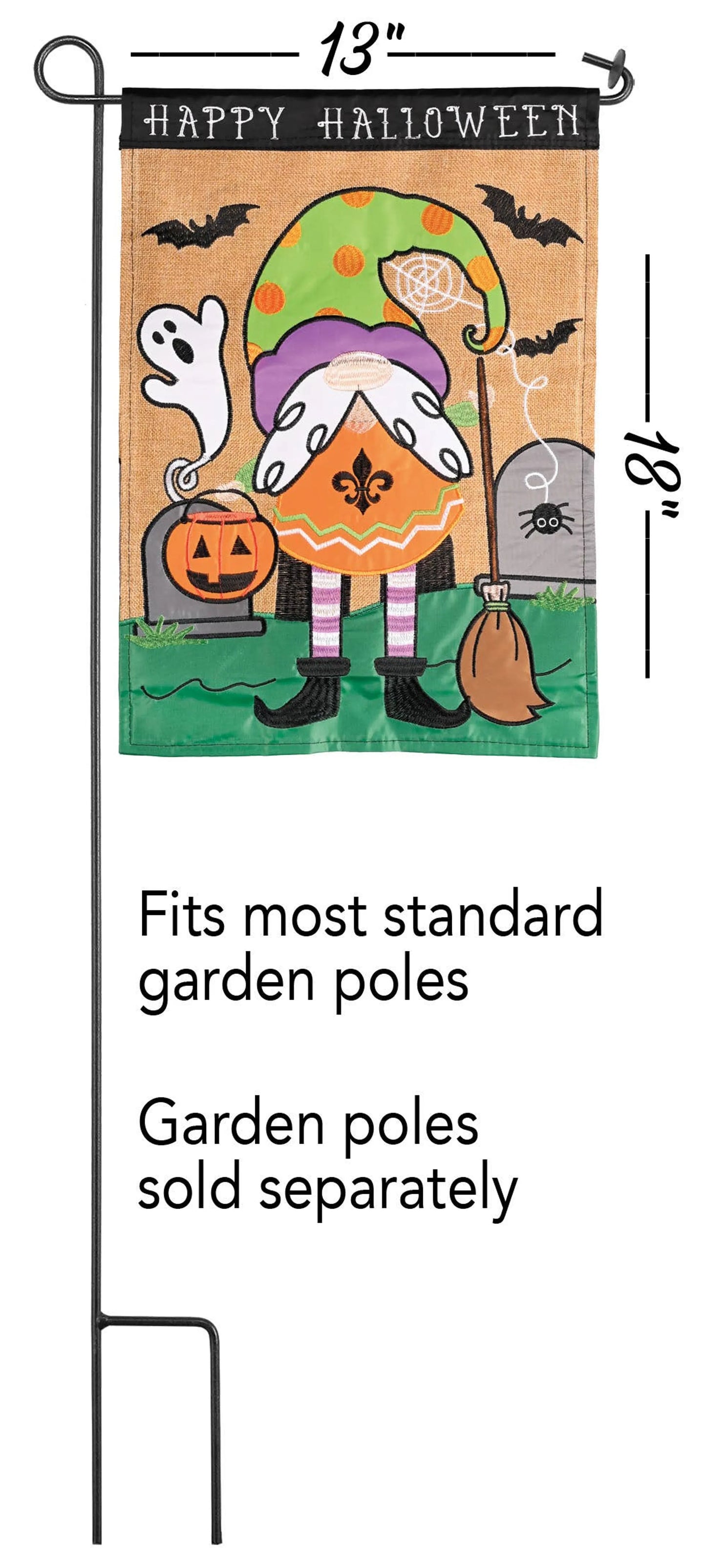 Flag Halloween Gnome Polyester