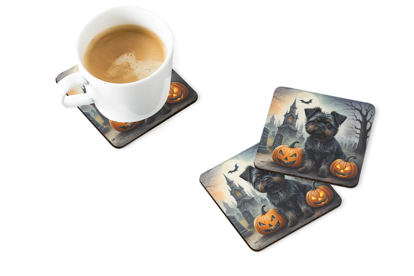 Spooky Halloween Foam Coasters - Size: 3.5 | Pack Of: 1 | Collection name: Spooky halloween