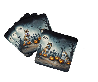 Spooky Halloween Foam Coasters - Size: 3.5 | Pack Of: 1 | Collection name: Spooky halloween