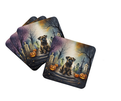 Spooky Halloween Foam Coasters - Size: 3.5 | Pack Of: 1 | Collection name: Spooky halloween