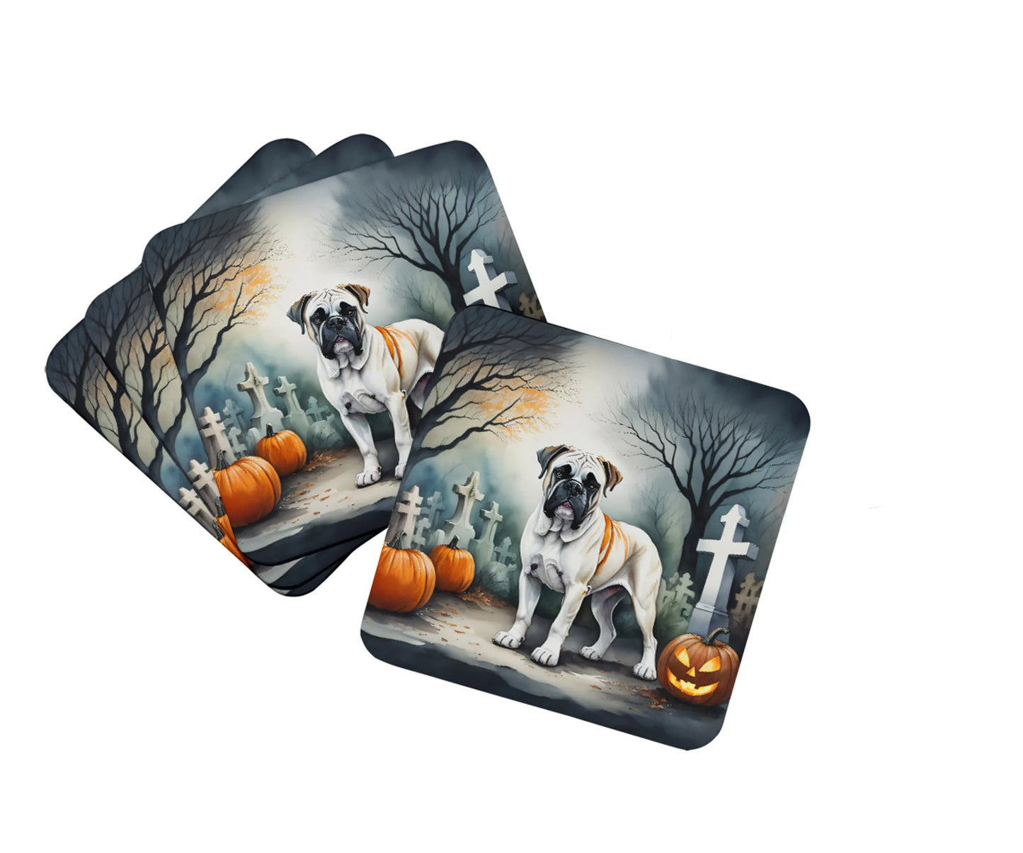 Spooky Halloween Foam Coasters - Size: 3.5 | Pack Of: 1 | Collection name: Spooky halloween