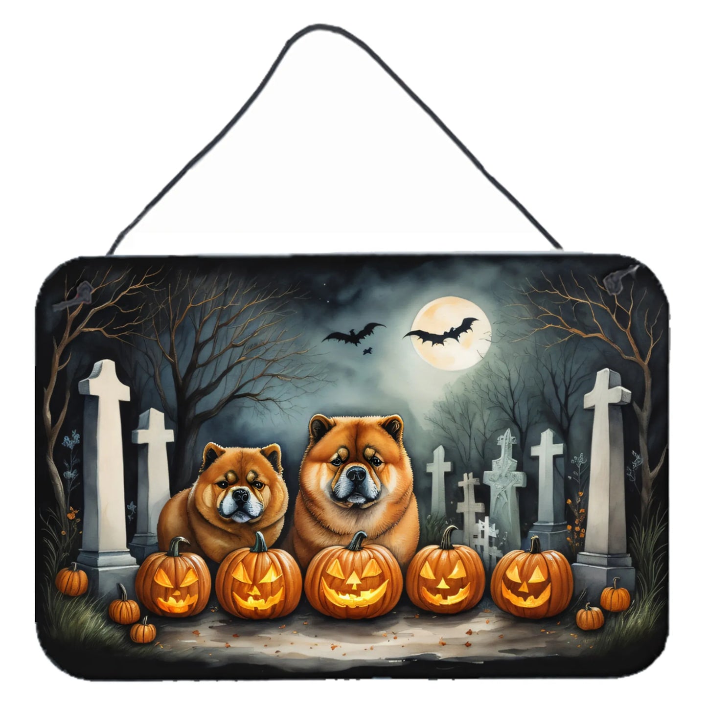 Spooky Halloween Wall or Door Hanging Prints - Size: 8HX12W | Pack Of: 1 | Collection name: Spooky halloween
