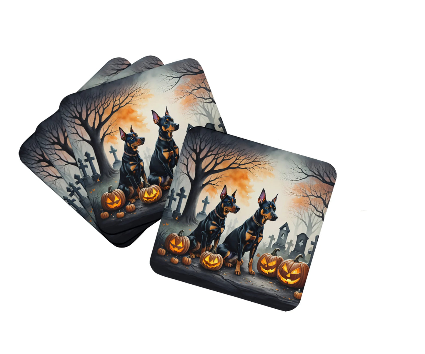 Spooky Halloween Foam Coasters - Size: 3.5 | Pack Of: 1 | Collection name: Spooky halloween