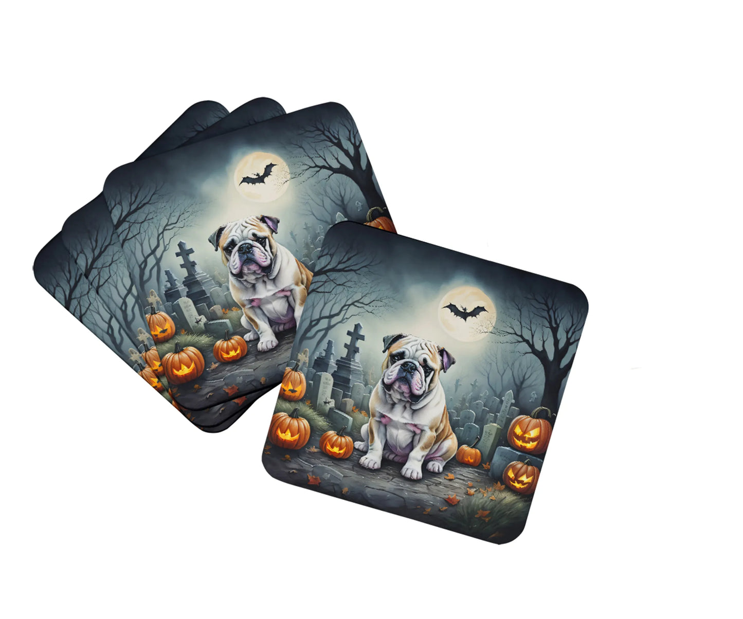 Spooky Halloween Foam Coasters - Size: 3.5 | Pack Of: 1 | Collection name: Spooky halloween