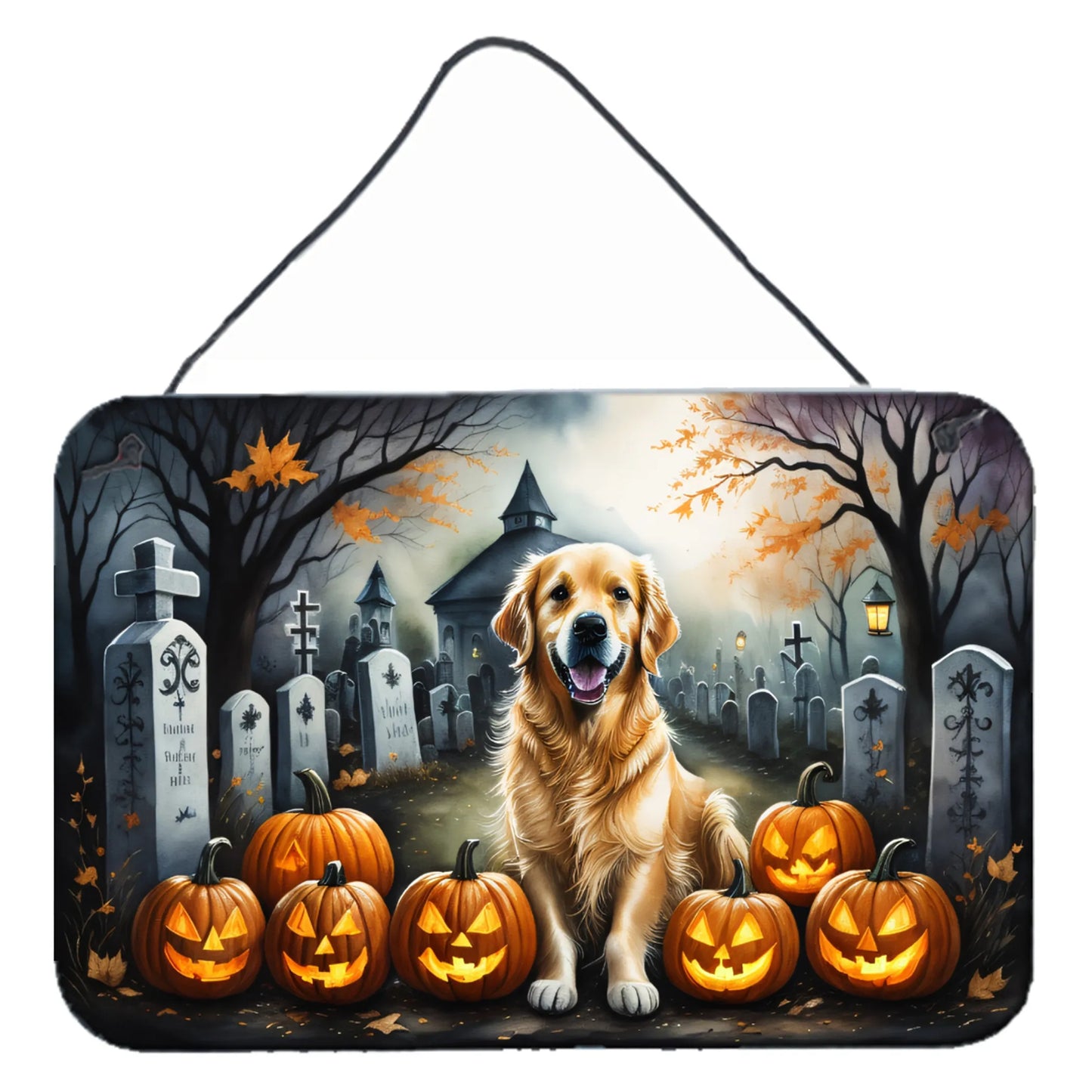 Spooky Halloween Wall or Door Hanging Prints - Size: 8HX12W | Pack Of: 1 | Collection name: Spooky halloween