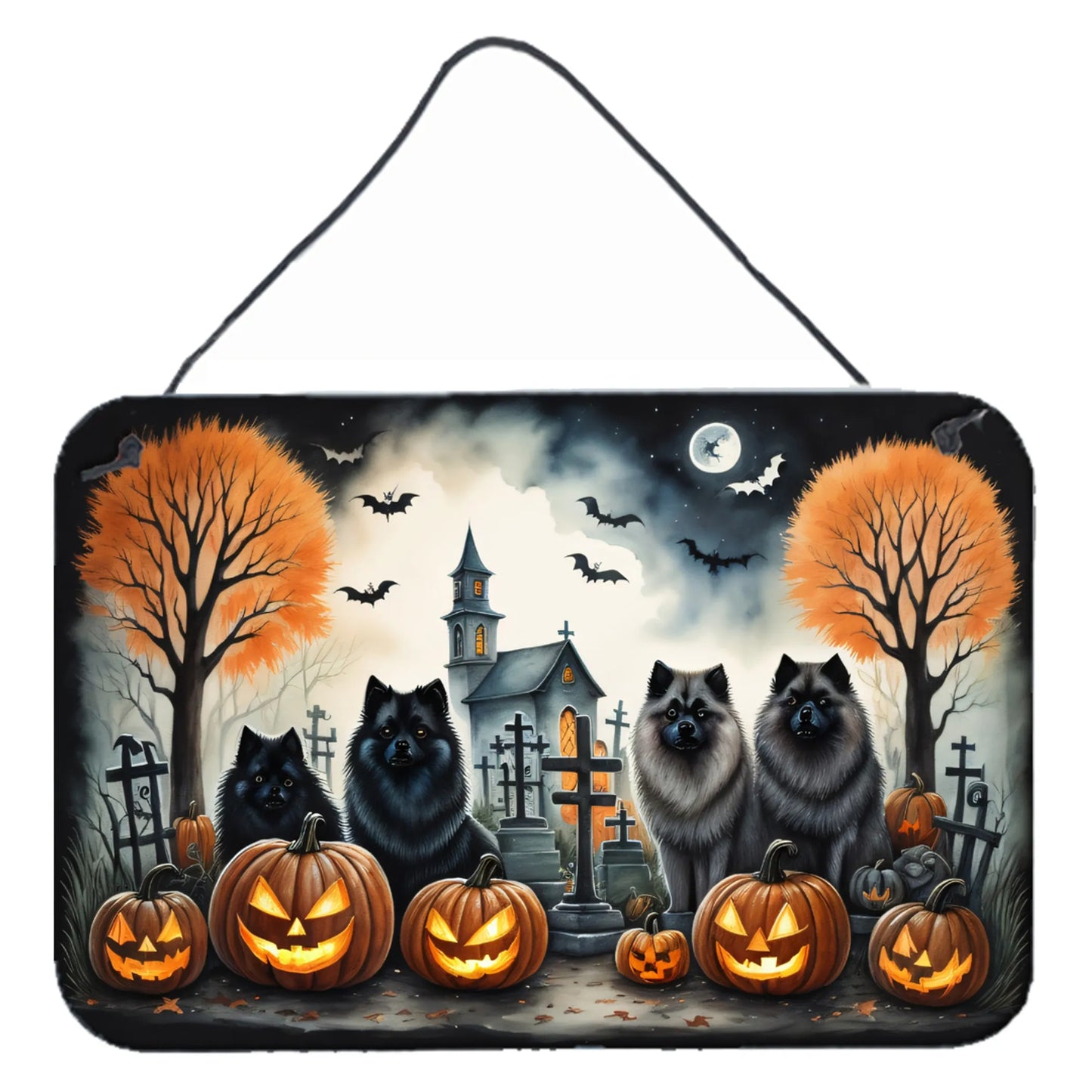 Spooky Halloween Wall or Door Hanging Prints - Size: 8HX12W | Pack Of: 1 | Collection name: Spooky halloween