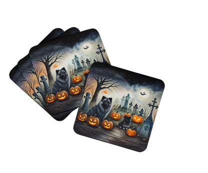 Spooky Halloween Foam Coasters - Size: 3.5 | Pack Of: 1 | Collection name: Spooky halloween
