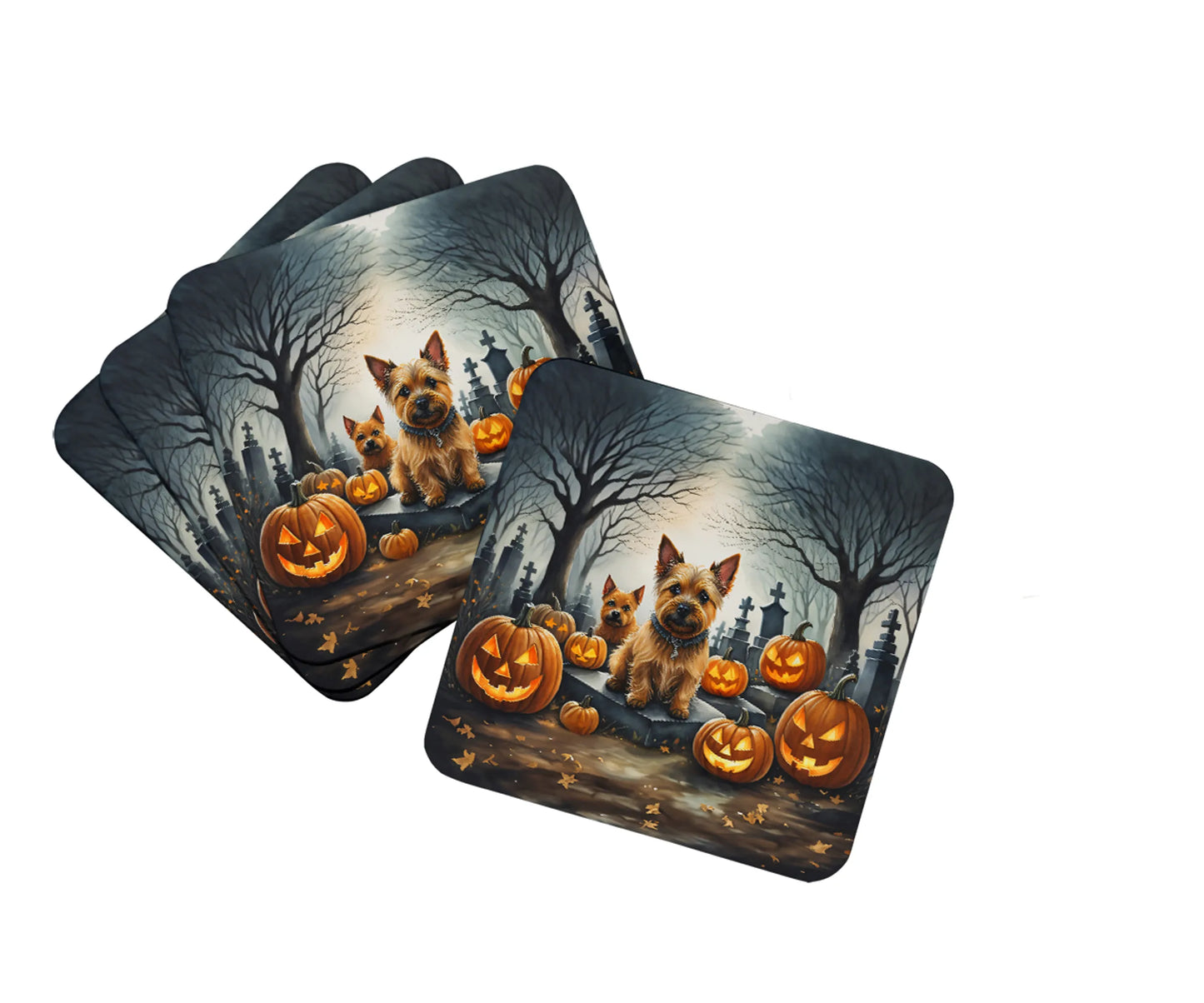 Spooky Halloween Foam Coasters - Size: 3.5 | Pack Of: 1 | Collection name: Spooky halloween