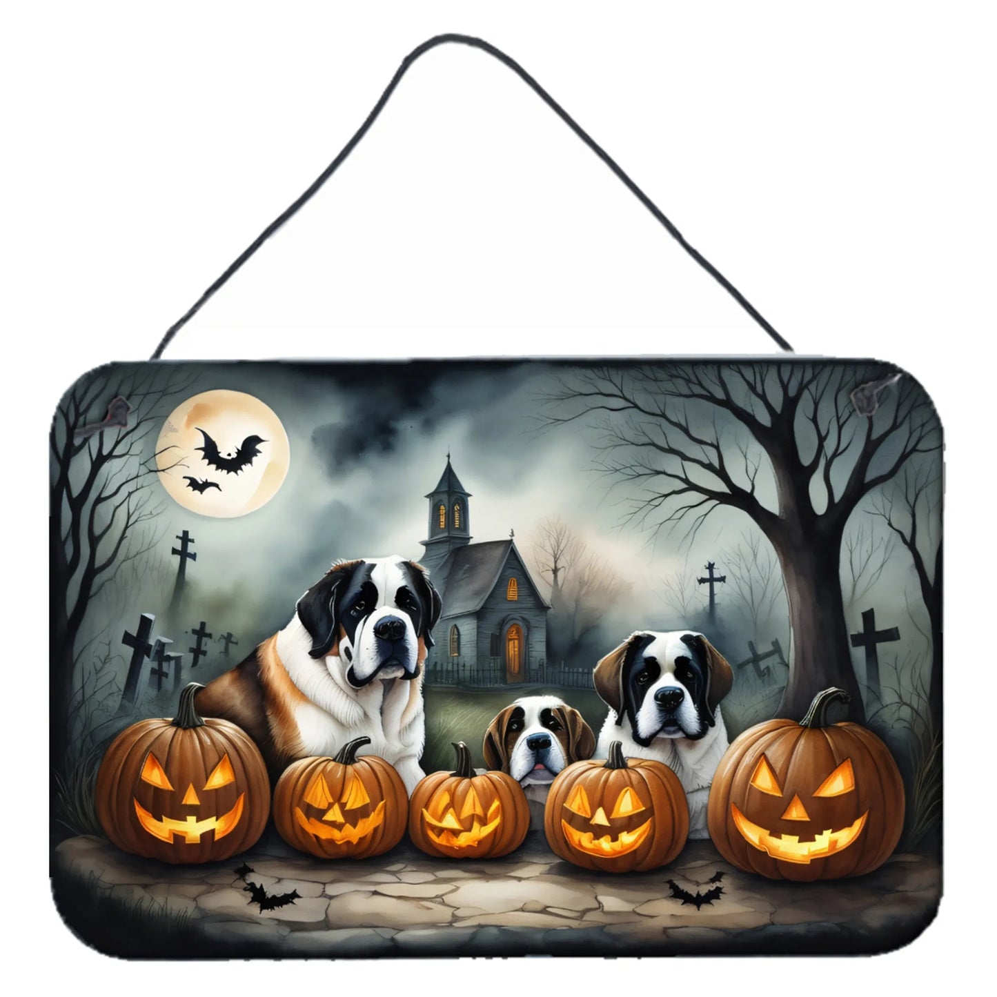 Spooky Halloween Wall or Door Hanging Prints - Size: 8HX12W | Pack Of: 1 | Collection name: Spooky halloween