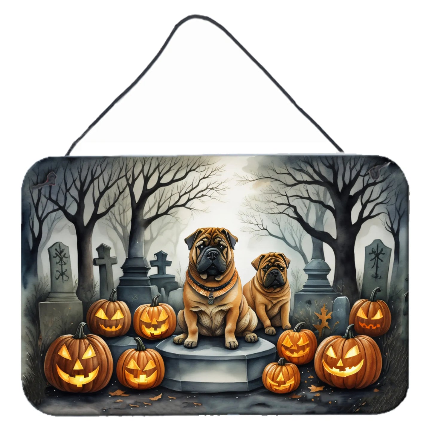 Spooky Halloween Wall or Door Hanging Prints - Size: 8HX12W | Pack Of: 1 | Collection name: Spooky halloween